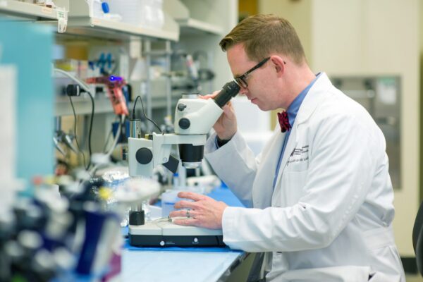 Dr. Vance Albaugh in the Lab